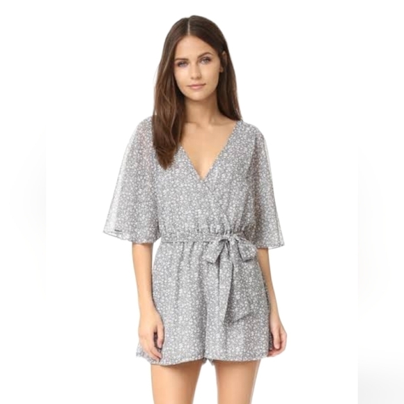 Rebecca Minkoff Women's Romper Steph Ditsy Floral Bloomcore Dainty Demure Large - Picture 1 of 13